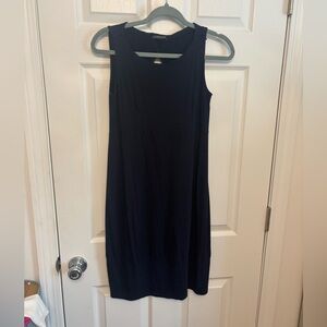 Eileen Fisher Navy Midi Dress. Size petite petite